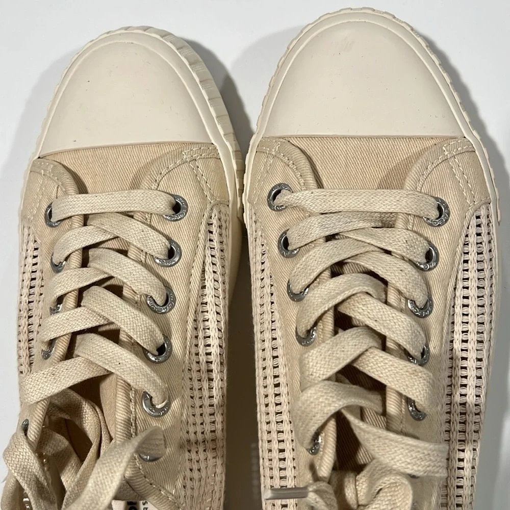 Vagabond Shoemaker - 7/38, beige, khaki woven canvas shoes‎